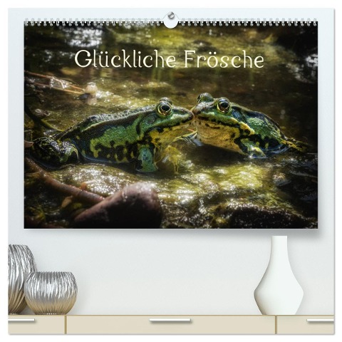 Glückliche Frösche (hochwertiger Premium Wandkalender 2025 DIN A2 quer), Kunstdruck in Hochglanz - Kathrin Gawlik