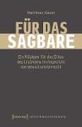Cover-Bild zum Titel 'Für das Sagbare' von 'Matthias Käser'