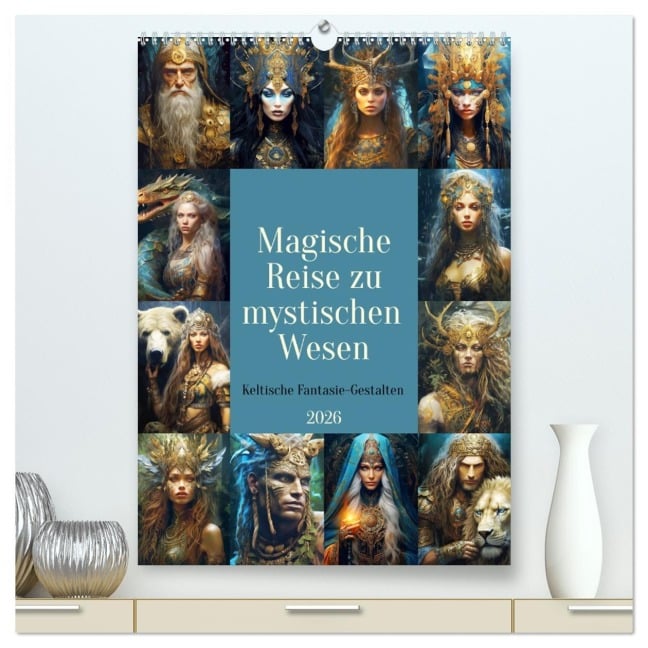 Magische Reise zu mystischen Wesen. Keltische Fantasie-Gestalten (hochwertiger Premium Wandkalender 2026 DIN A2 hoch), Kunstdruck in Hochglanz - Rose Hurley