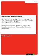 Cover-Bild zum Titel 'Die Ökonomische Theorie und die Theorie des expressiven Wählens' von 'Moritz Oskar Johannes Kotzur'