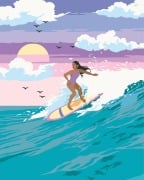 Cover-Bild zum Titel 'CreArt, Malen nach Zahlen Adults Trend - Wellenritt' von ''