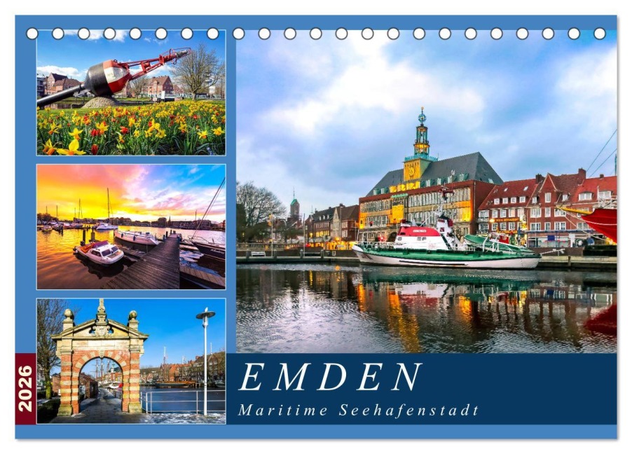 EMDEN maritime Seehafenstadt (Tischkalender 2026 DIN A5 quer), CALVENDO Monatskalender - Andrea Dreegmeyer