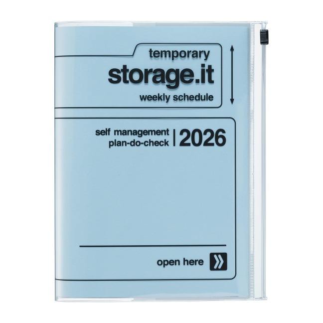MARK'S 2025/26 Taschenkalender, A5 Storage.it // Blue - 
