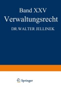 Cover-Bild zum Titel 'Verwaltungsrecht' von 'Walter Jellinek'