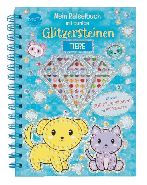 Mein Rätselbuch mit bunten Glitzersteinen. Tiere - Two Windmills