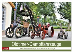 Cover-Bild zum Titel 'Oldtimer-Dampffahrzeuge. Historische Dampf- und Heißluftfahrzeuge (Wandkalender 2026 DIN A4 quer), CALVENDO Monatskalender' von 'Günther Klünder'