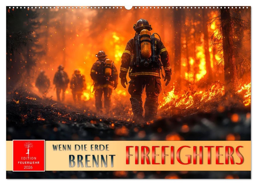 Firefighters - wenn die Erde brennt (Wandkalender 2026 DIN A2 quer), CALVENDO Monatskalender - Peter Roder