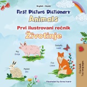 Cover-Bild zum Titel 'First Picture Dictionary Animals Prvi Ilustrovani Recnik Zivotinje (English Serbian Bilingual Collection)' von 'Kidkiddos Books'
