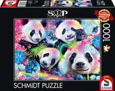 Neon Blumen-Pandas - 