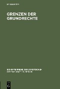 Cover-Bild zum Titel 'Grenzen der Grundrechte' von ''