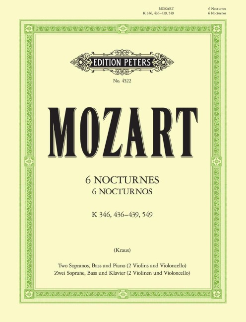 6 Nocturnos (Kanzonetten) - Wolfgang Amadeus Mozart