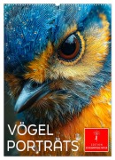 Cover-Bild zum Titel 'Vögel Porträts (Wandkalender 2026 DIN A2 hoch), CALVENDO Monatskalender' von 'Peter Roder'