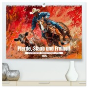 Cover-Bild zum Titel 'Pferde, Staub und Freiheit (hochwertiger Premium Wandkalender 2026 DIN A2 quer), Kunstdruck in Hochglanz' von 'Kerstin Waurick'
