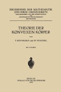 Cover-Bild zum Titel 'Theorie der Konvexen Körper' von 'W. Fenchel, T. Bonnesen'