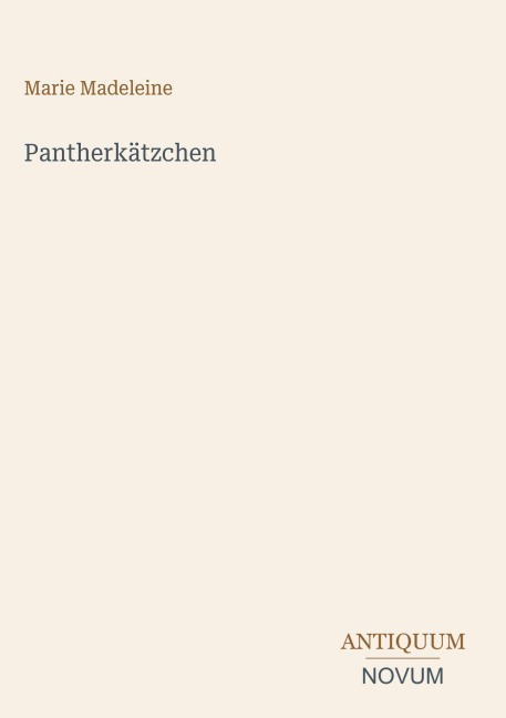 Pantherkätzchen - Marie Madeleine