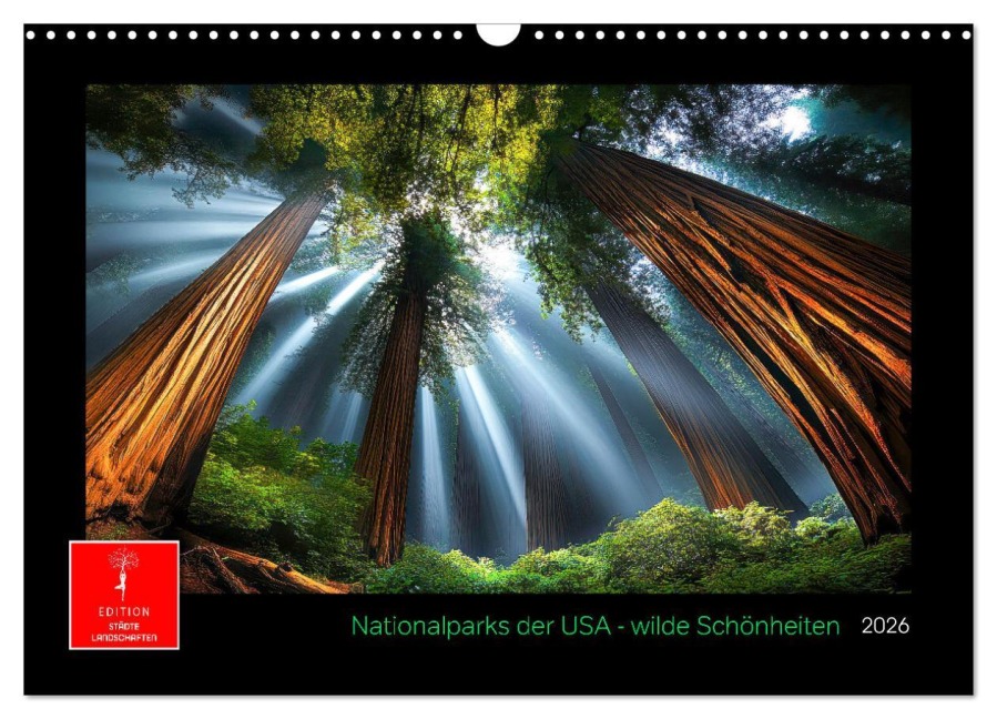 Nationalparks der USA - wilde Schönheiten (Wandkalender 2026 DIN A3 quer), CALVENDO Monatskalender - Peter Roder