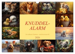 Cover-Bild zum Titel 'Knuddel-Alarm (Wandkalender 2026 DIN A3 quer), CALVENDO Monatskalender' von 'Cathrin Illgen'
