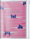 MARK'S 2024/2025 Taschenkalender A6 vertikal, Cats // Pink - 