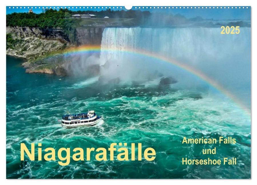Niagarafälle - American Falls und Horseshoe Fall (Wandkalender 2025 DIN A2 quer), CALVENDO Monatskalender - Peter Roder