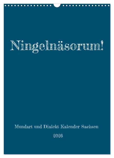 Ningelnäsorum! Mundart und Dialekt Kalender Sachsen (Wandkalender 2026 DIN A3 hoch), CALVENDO Monatskalender - Sächsmaschine Sächsmaschine