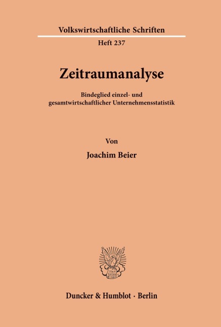 Zeitraumanalyse. - Joachim Beier