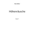 Cover-Bild zum Titel 'Höhenräusche' von 'Alex Gfeller'