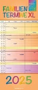 Regenbogen XL 2025 Familienplaner XL - Familienkalender - Terminplaner - 30x70 - 