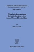 Cover-Bild zum Titel 'Öffentliche Durchsetzung des Insiderhandelsverbots in den USA und Deutschland' von 'Michael Hendricks'