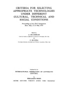 Cover-Bild zum Titel 'Criteria for Selecting Appropriate Technologies under Different Cultural, Technical and Social Conditions' von ''