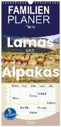 Familienplaner 2024 - Lamas und Alpakas - Die weichen Neuweltkamele. mit 5 Spalten (Wandkalender, 21 x 45 cm) CALVENDO - Sf Sf