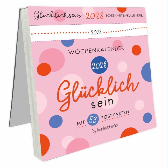 Postkarten Kalender Glücklichsein 2028 - 