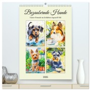 Bezaubernde Hunde. Unsere Freunde im lieblichen Aquarell-Stil (hochwertiger Premium Wandkalender 2026 DIN A2 hoch), Kunstdruck in Hochglanz - Rose Hurley