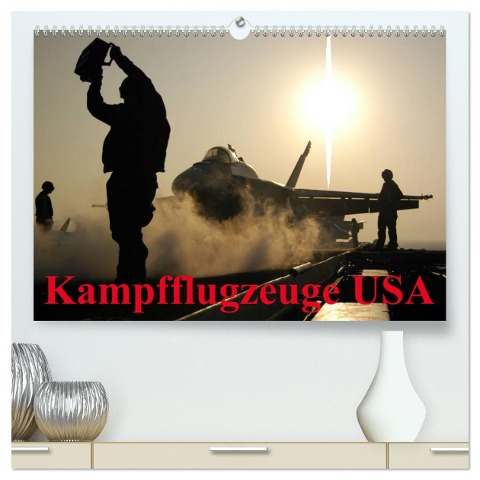 Kampfflugzeuge USA (hochwertiger Premium Wandkalender 2025 DIN A2 quer), Kunstdruck in Hochglanz - Elisabeth Stanzer