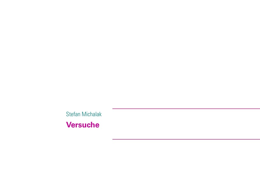 Versuche - Stefan Michalak