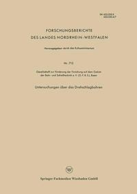 Untersuchungen über das Drehschlagbohren - 