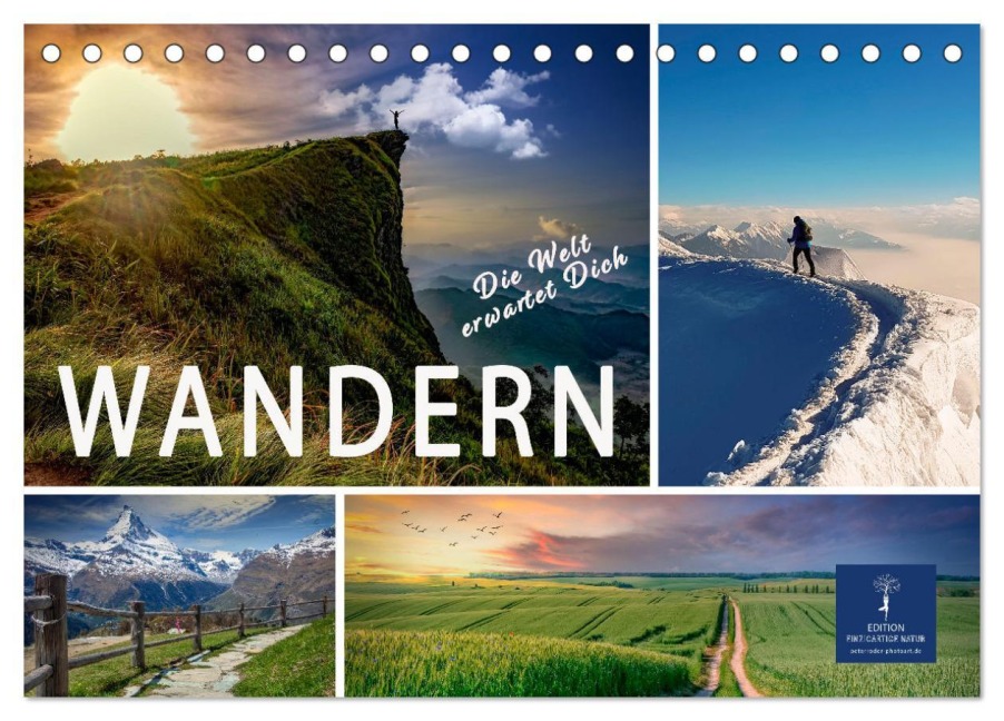 Wandern - die Welt erwartet Dich (Tischkalender 2026 DIN A5 quer), CALVENDO Monatskalender - Peter Roder