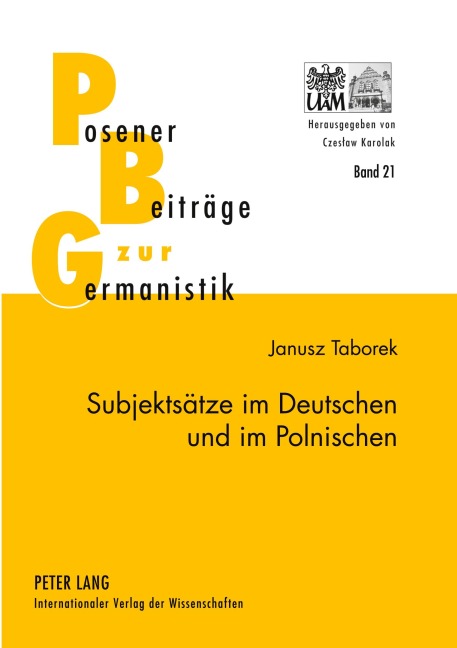 Subjektsätze im Deutschen und im Polnischen - Janusz Taborek