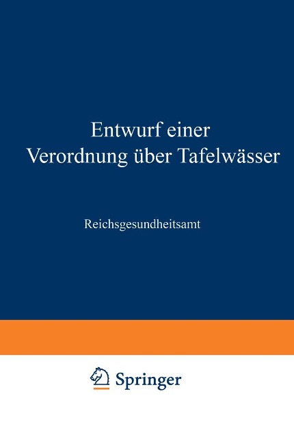 Entwürfe zu Verordnungen über Lebensmittel und Bedarfsgegenstände (Ausführungsbestimmungen zum Lebensmittelgesetz) - 