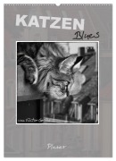 Katzen Blues / Planer (Wandkalender 2026 DIN A2 hoch), CALVENDO Monatskalender - Viktor Gross