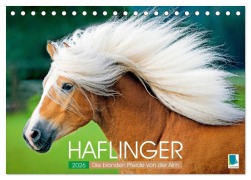 Cover-Bild zum Titel 'Haflinger: Die blonden Pferde von der Alm (Tischkalender 2026 DIN A5 quer), CALVENDO Monatskalender' von 'Calvendo Calvendo'