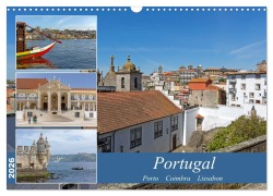 Cover-Bild zum Titel 'Portugal - Porto, Coimbra, Lissabon (Wandkalender 2026 DIN A3 quer), CALVENDO Monatskalender' von 'Gisela Braunleder'