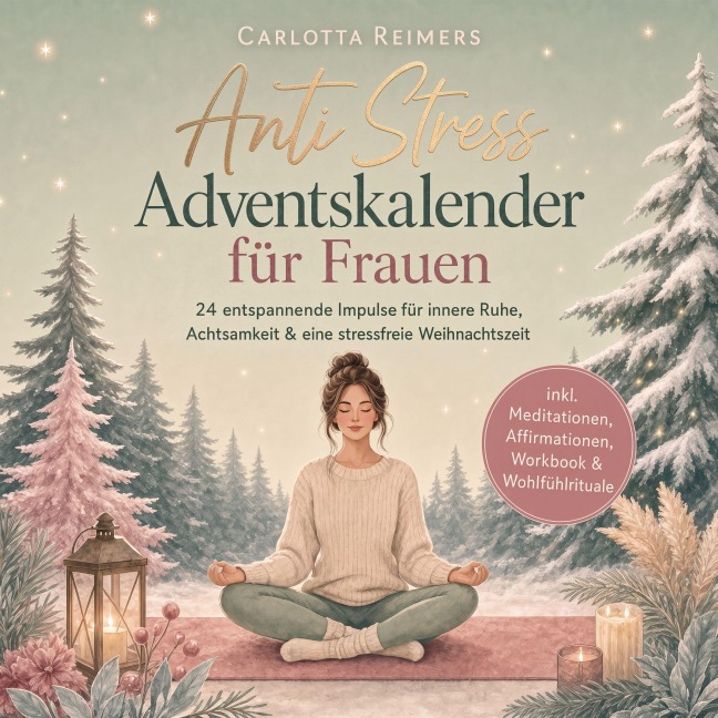Anti Stress Adventskalender für Frauen: 24 entspannende Impulse für innere Ruhe, Achtsamkeit & eine stressfreie Weihnachtszeit - inkl. Meditationen, Affirmationen, Workbook & Wohlfühlrituale - Carlotta Reimers