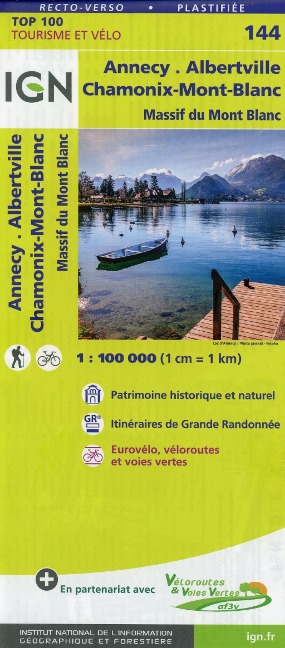 Annecy Chamonix-Mont-Blanc Albertville 1:100 000 - 