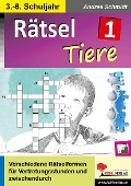 Cover-Bild zum Titel 'Rätsel / Band 1: Tiere' von 'Andrea Schmidt'