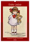 Erste Liebe - Teddybären auf alten Ansichtskarten (Wandkalender 2026 DIN A3 hoch), CALVENDO Monatskalender - Henning von Löwis of Menar