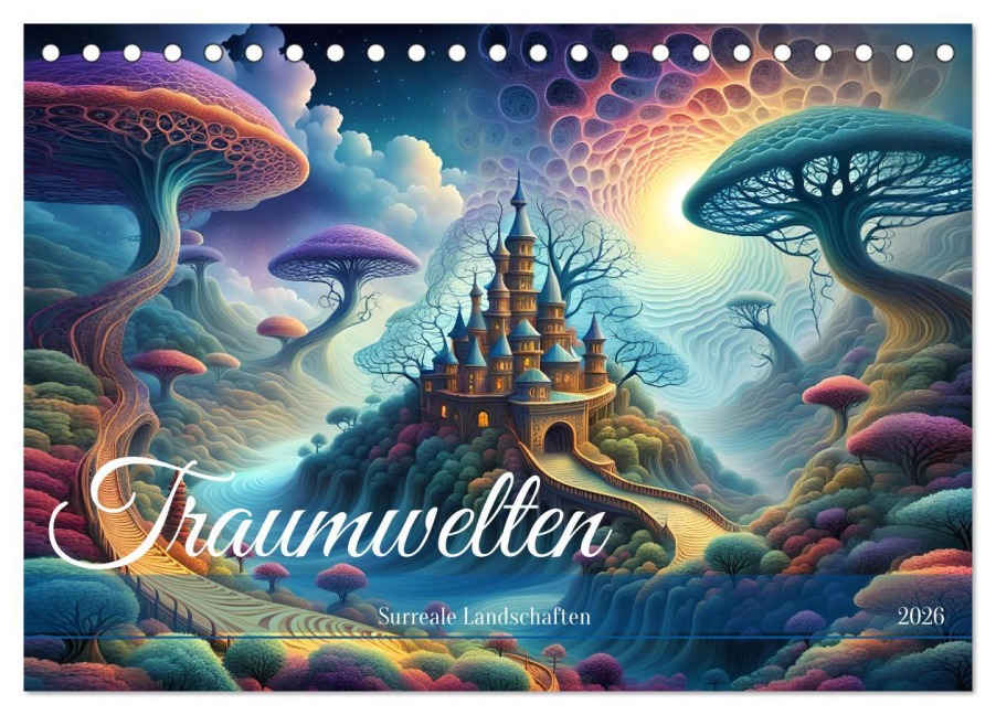 Traumwelten Surreale Landschaften (Tischkalender 2026 DIN A5 quer), CALVENDO Monatskalender - Dusanka Djeric