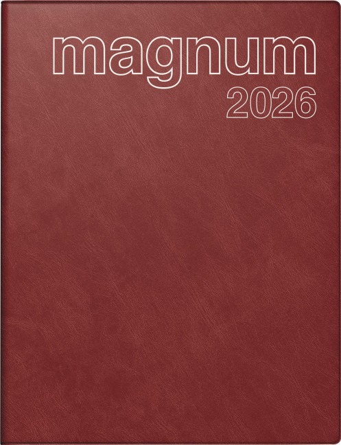 rido/idé 7027042296 | Buchkalender Mod. magnum 2026 | 183×240 mm, Kunststoff, weinrot - 