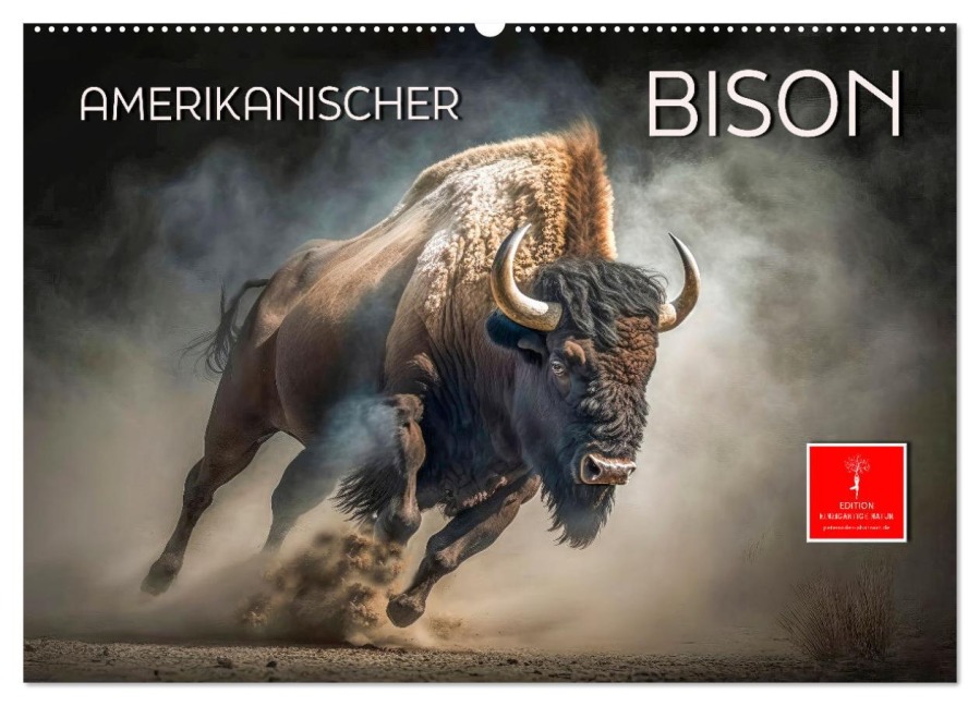 Amerikanischer Bison (Wandkalender 2026 DIN A2 quer), CALVENDO Monatskalender - Peter Roder