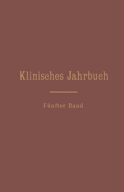 Klinisches Jahrbuch - C. Skrzeczka, G. Schönfeld