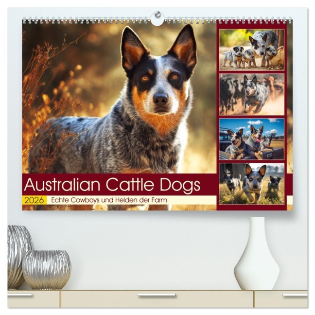 Australian Cattle Dogs. Echte Cowboys und Helden der Farm (hochwertiger Premium Wandkalender 2026 DIN A2 quer), Kunstdruck in Hochglanz - Rose Hurley